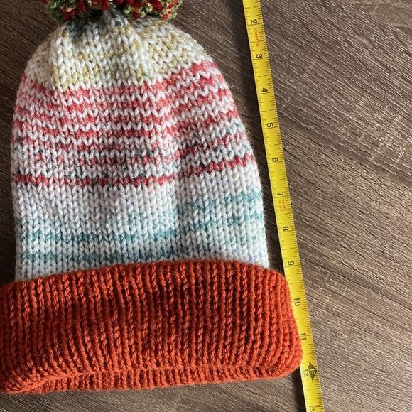 Hand Crochet beanie multi colored - Picture 9 of 9